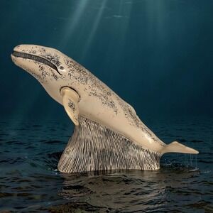 G.H. Cook Company Gray Whale Sculpture Signed Fine Art Stanwood WA Vintage 8"